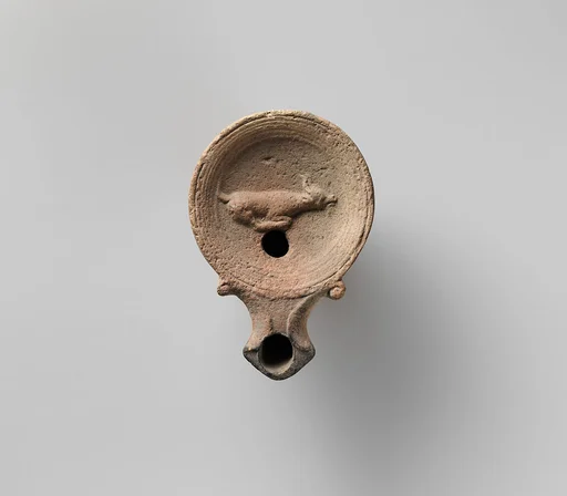 Terracotta oil lamp