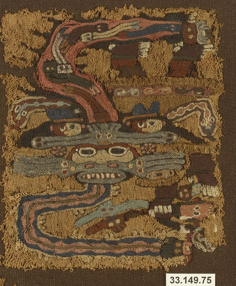 Embroidered Mantle Fragment — Unknown