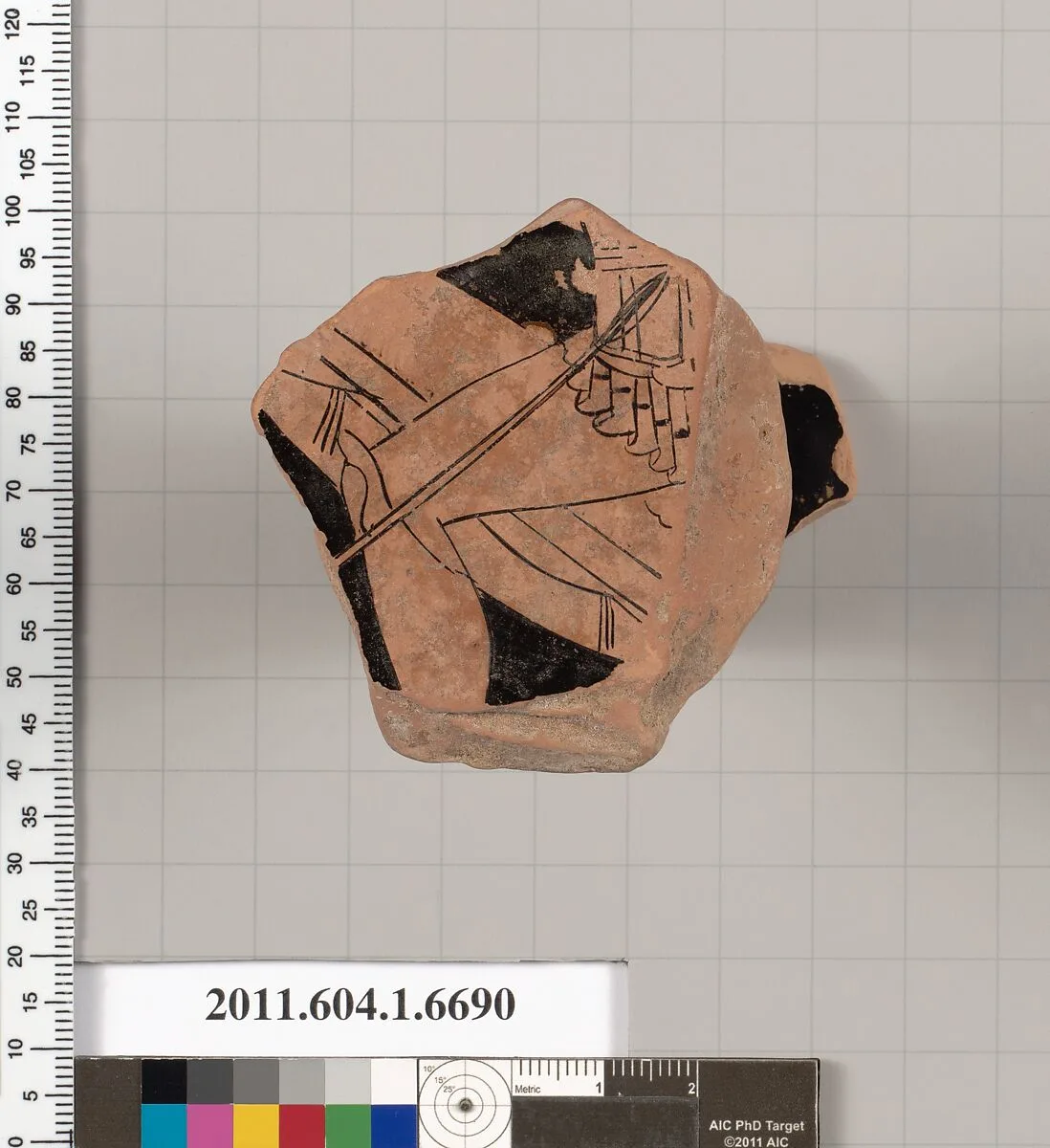 Terracotta fragment of a kylix (drinking cup) — Unknown