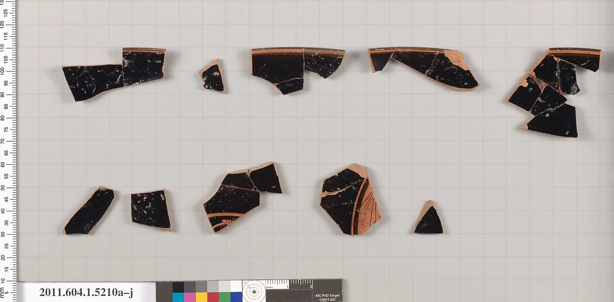 Terracotta fragments of a kylix (drinking cup) — Unknown