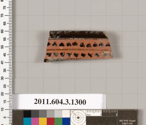 Terracotta rim fragment of a skyphos (deep drinking cup)