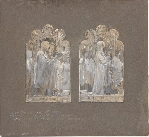 Design for two windows, "Te Deum Laudamus" — Tiffany Glass and Decorating Company|Frederick Wilson
