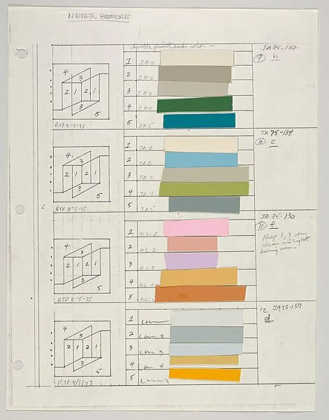 Untitled (for Never Before, h,c,f,d) — Josef Albers