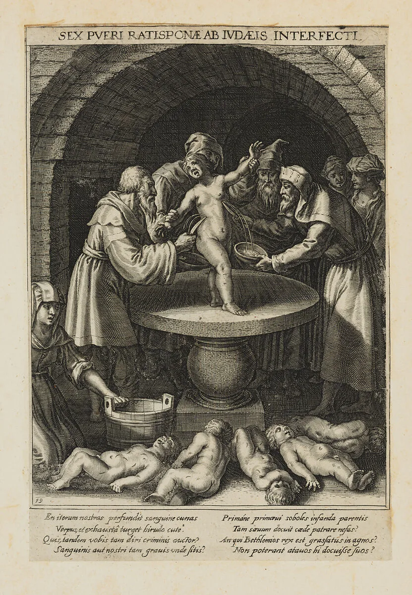 Six Children Killed in Regensburg, from Bavaria Sancta: The Life and Martyrdom of Holy Men and Women (Vol. III) — Johann Matthias Kager|Raphael Sadeler II
