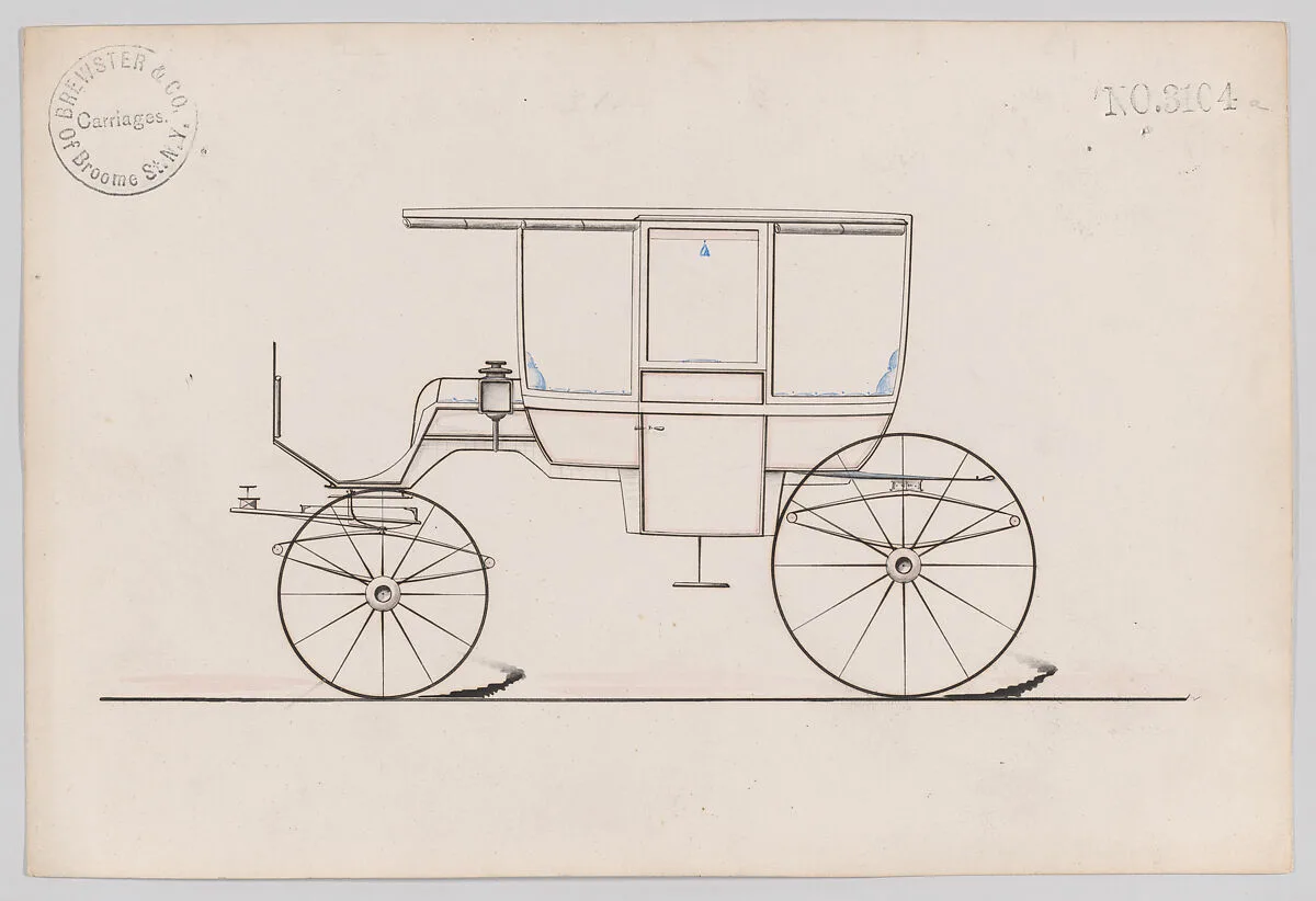 Design for 6 seat Rockaway, no. 3104a — Brewster & Co.