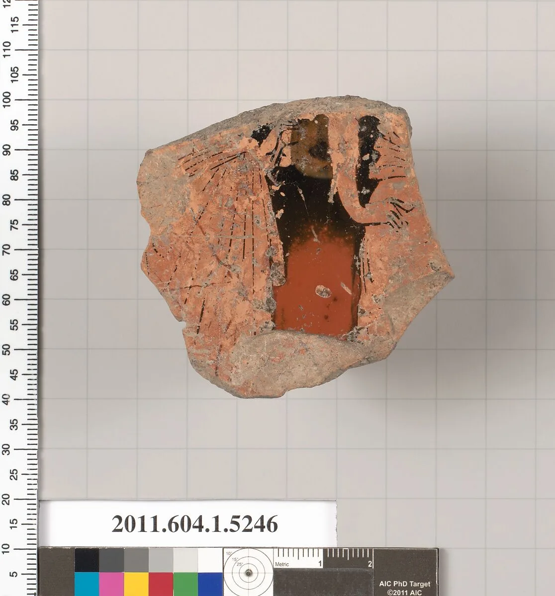 Terracotta fragment of a kylix (drinking cup) — Unknown