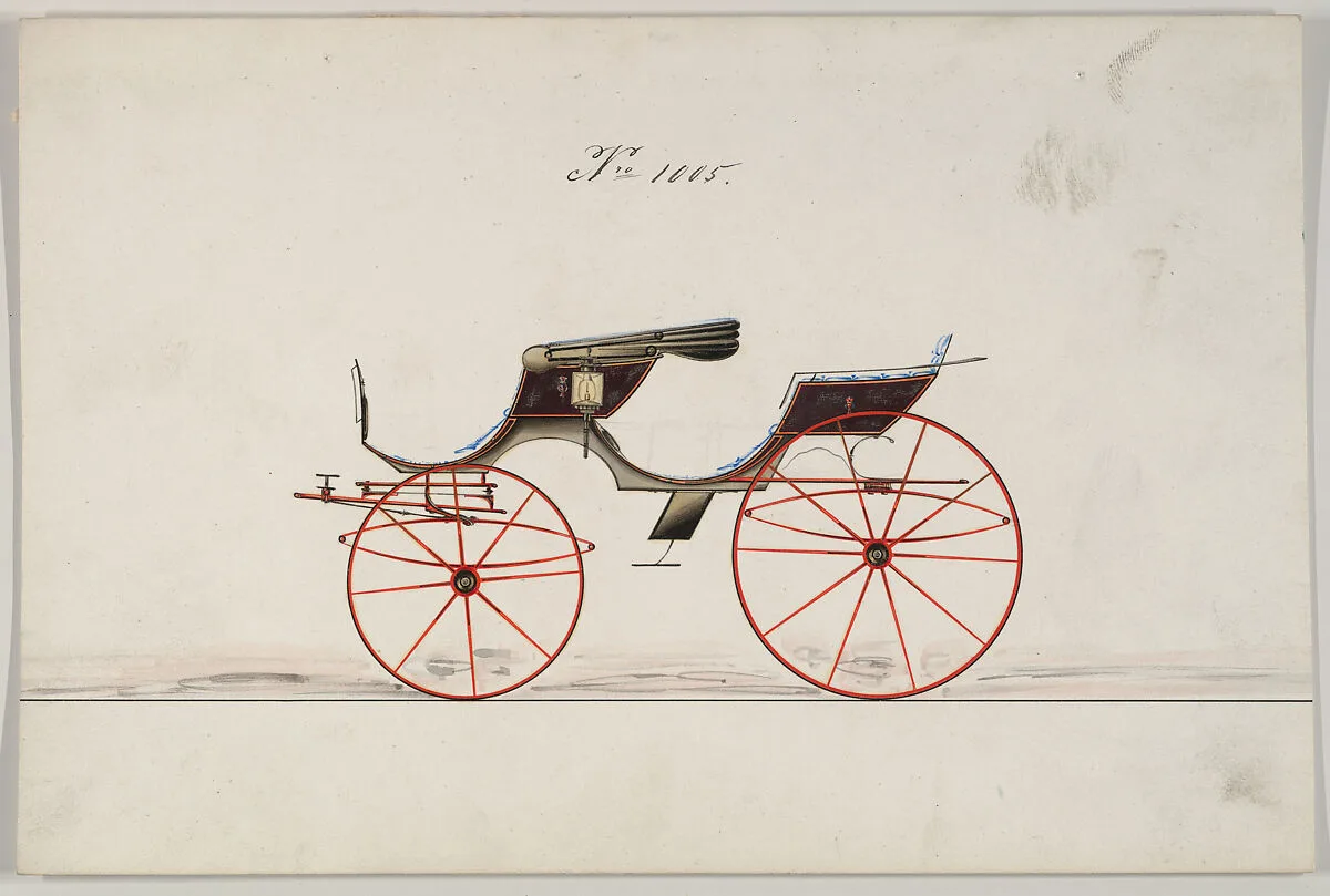 Design for Phaeton, with top, no. 1005 — Brewster & Co.