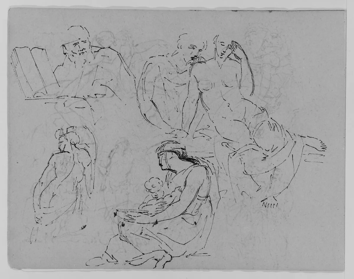 Four Figure Studies (from Sketchbook) — Thomas Sully