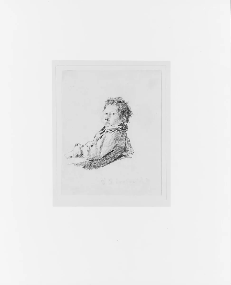 Study of a Boy (from McGuire Scrapbook) — Thomas Sidney Cooper