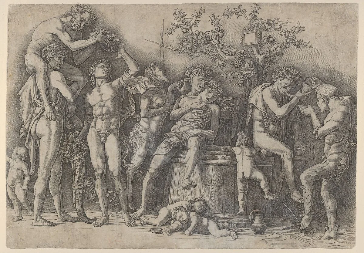 Bacchanal with Wine Vat — Andrea Mantegna