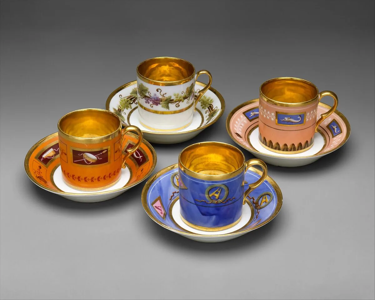 Cups and saucers (3) — Unknown