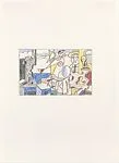 Figures with Sunset (Study) — Roy Lichtenstein