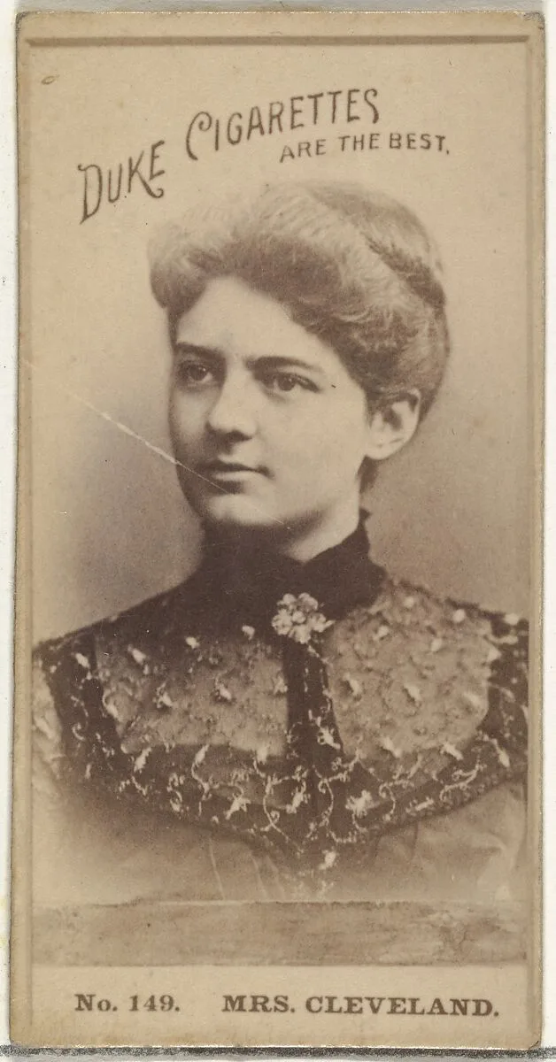 Card Number 149, Mrs. Cleveland, from the Actors and Actresses series (N145-6) issued by Duke Sons & Co. to promote Duke Cigarettes — W. Duke, Sons & Co.