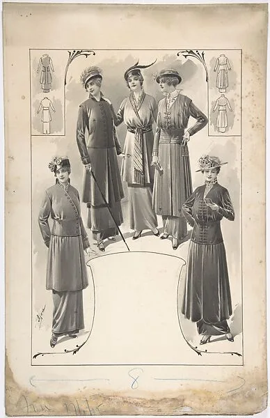Designs for Five Women's Coats — A. Foa