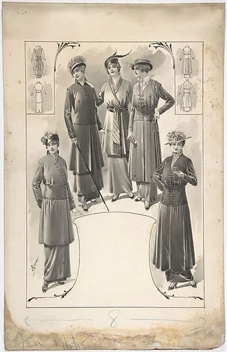 Designs for Five Women's Coats