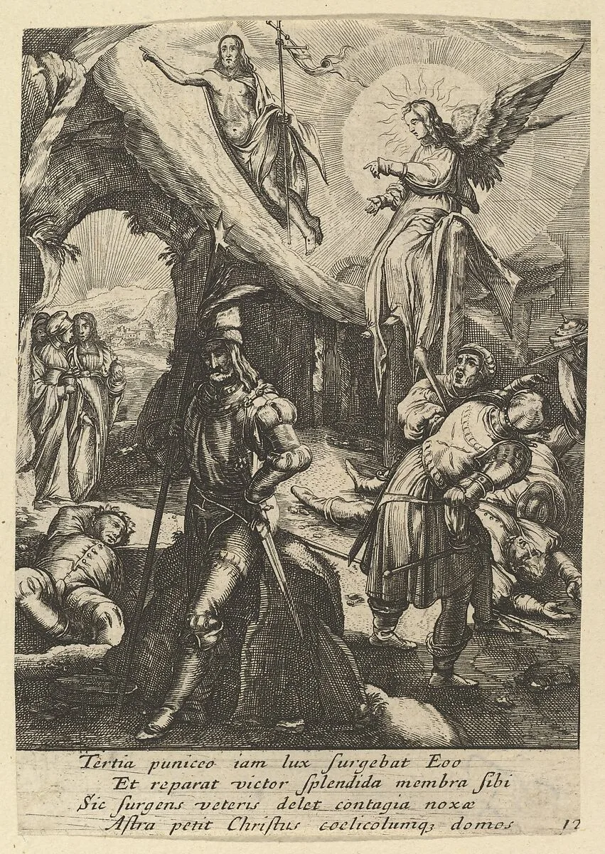 The Resurrection, from "The Passion of Christ" — Jean I Leblond|Hendrick Goltzius|Nicolas Cochin