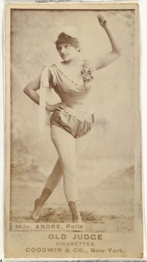 Mlle. Andre, Paris, from the Actors and Actresses series (N171) for Old Judge Cigarettes