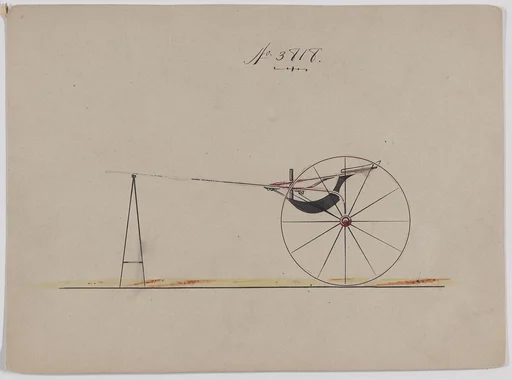 Design for Dog Cart or 2 Wheeler, no. 3818