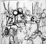 Study for The Judas Kiss: Christ and Judas — Stephen Greene