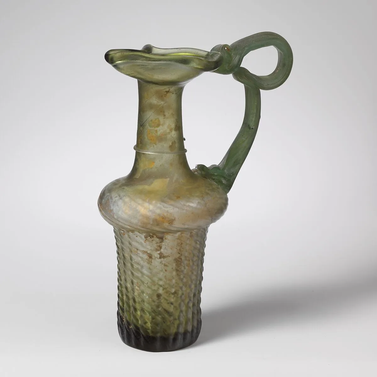 Glass jug with trefoil rim — Unknown