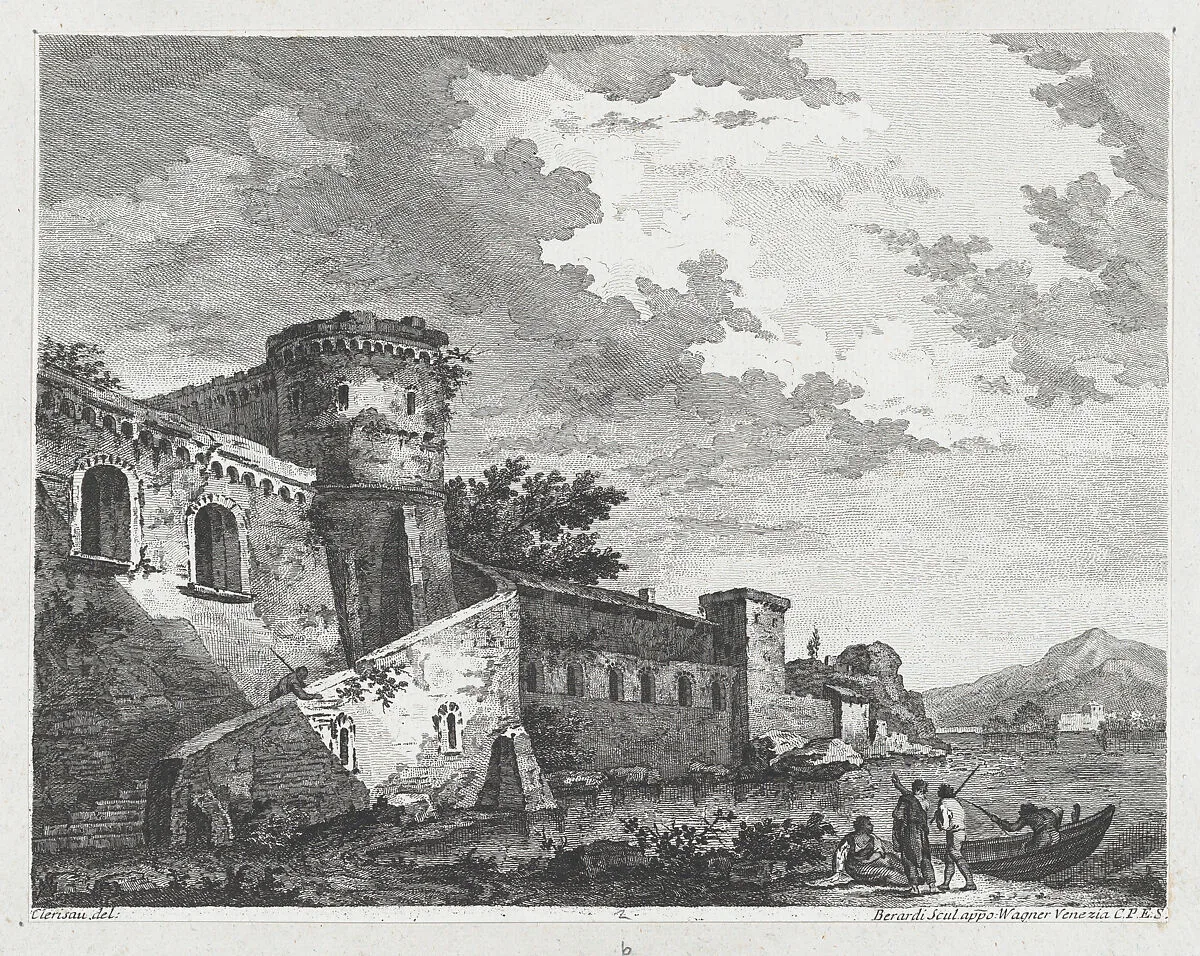 River Scene with Castle — Fabio Berardi|Charles Louis Clérisseau|Joseph Wagner