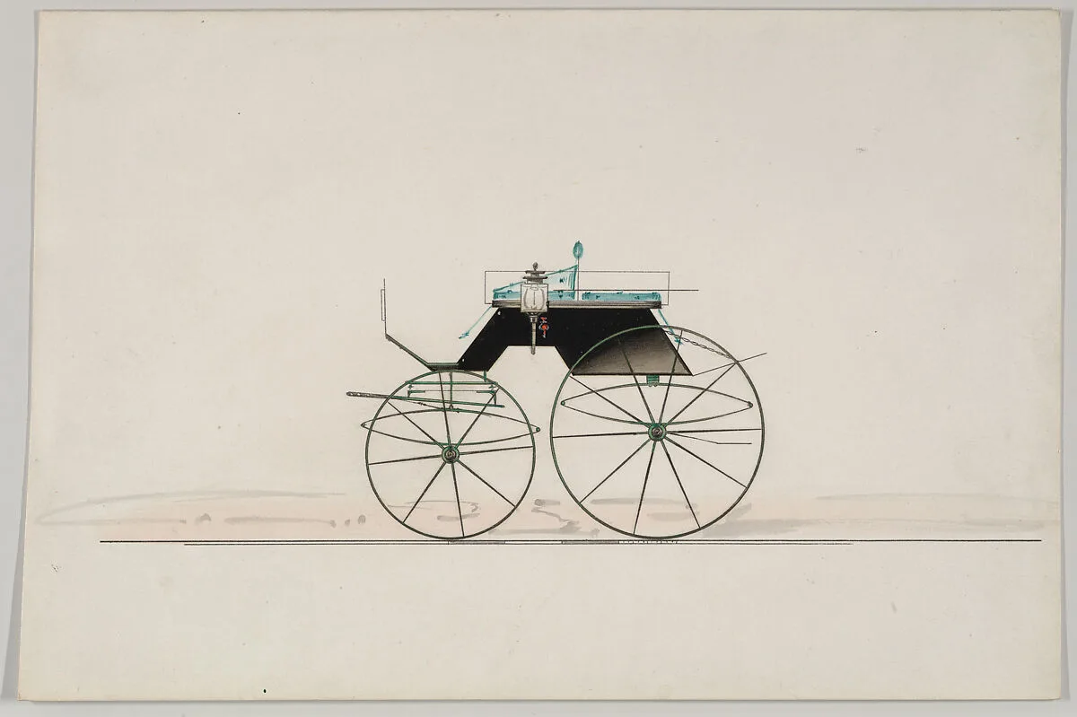 Design for 4 seat Phaeton, no top (unnumbered) — Brewster & Co.