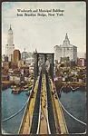Woolworth and Municipal Buildings from Brooklyn Bridge, New York. — Success Postal Card Co.