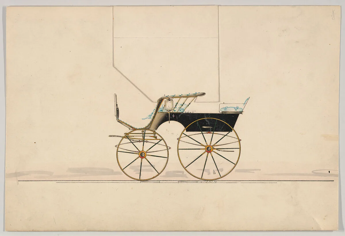 Design for 4 seat Phaeton, no top (unnumbered) — Brewster & Co.