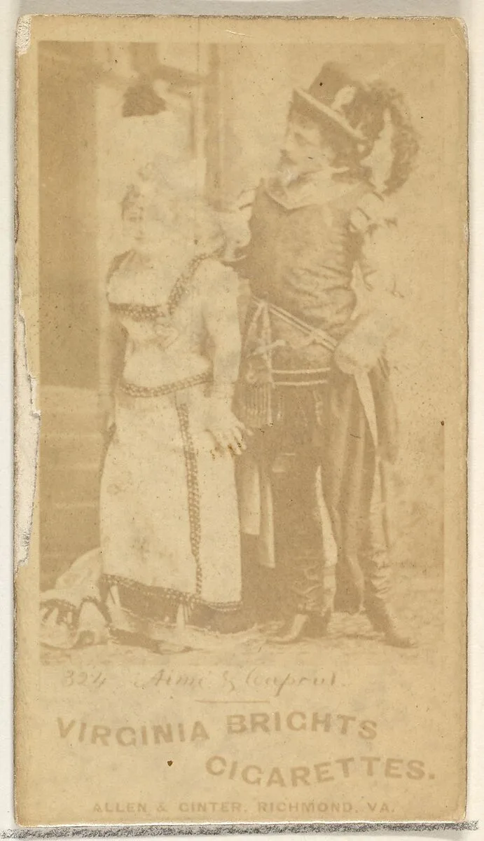 Card 324, Aimi Gloryprint, from the Actors and Actresses series (N45, Type 1) for Virginia Brights Cigarettes — Allen & Ginter