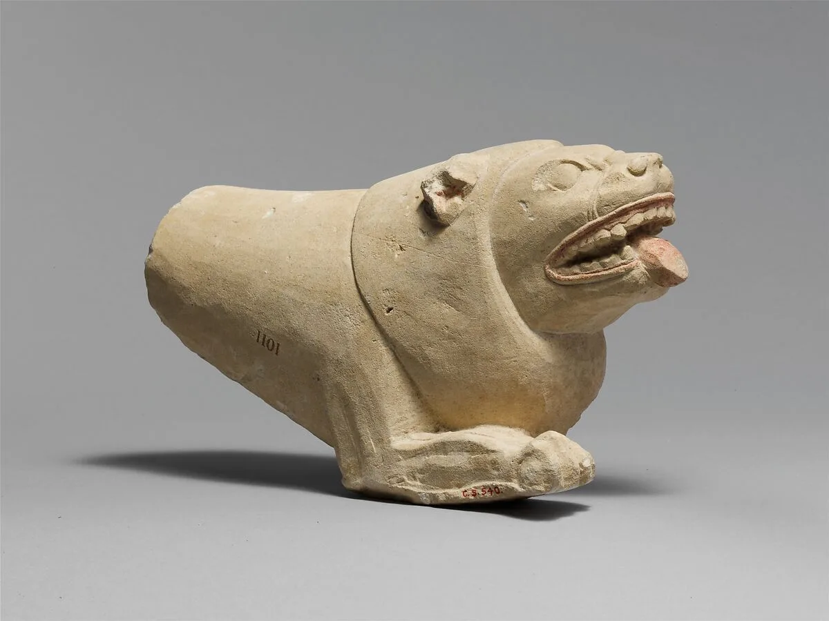 Limestone statue of a lion — Unknown