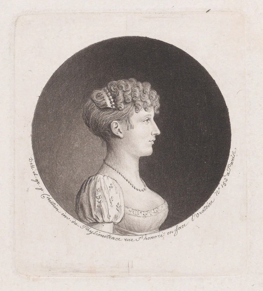Portrait of Madame Récamier — Gilles Louis Chrétien|Julie Récamier