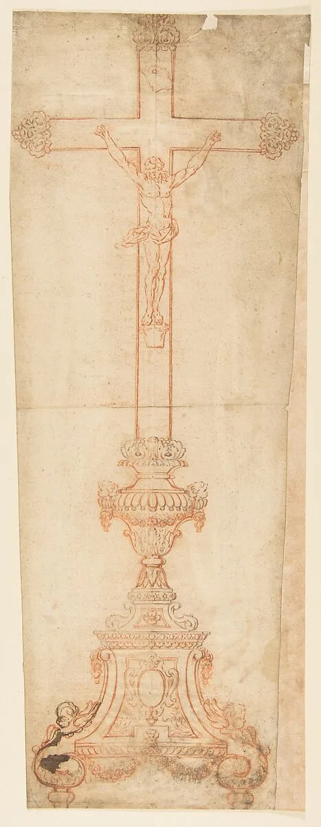 Design for a Crucifix — Anonymous, French, 18th century