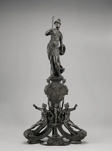 Andiron with figure of Minerva (one of a pair)