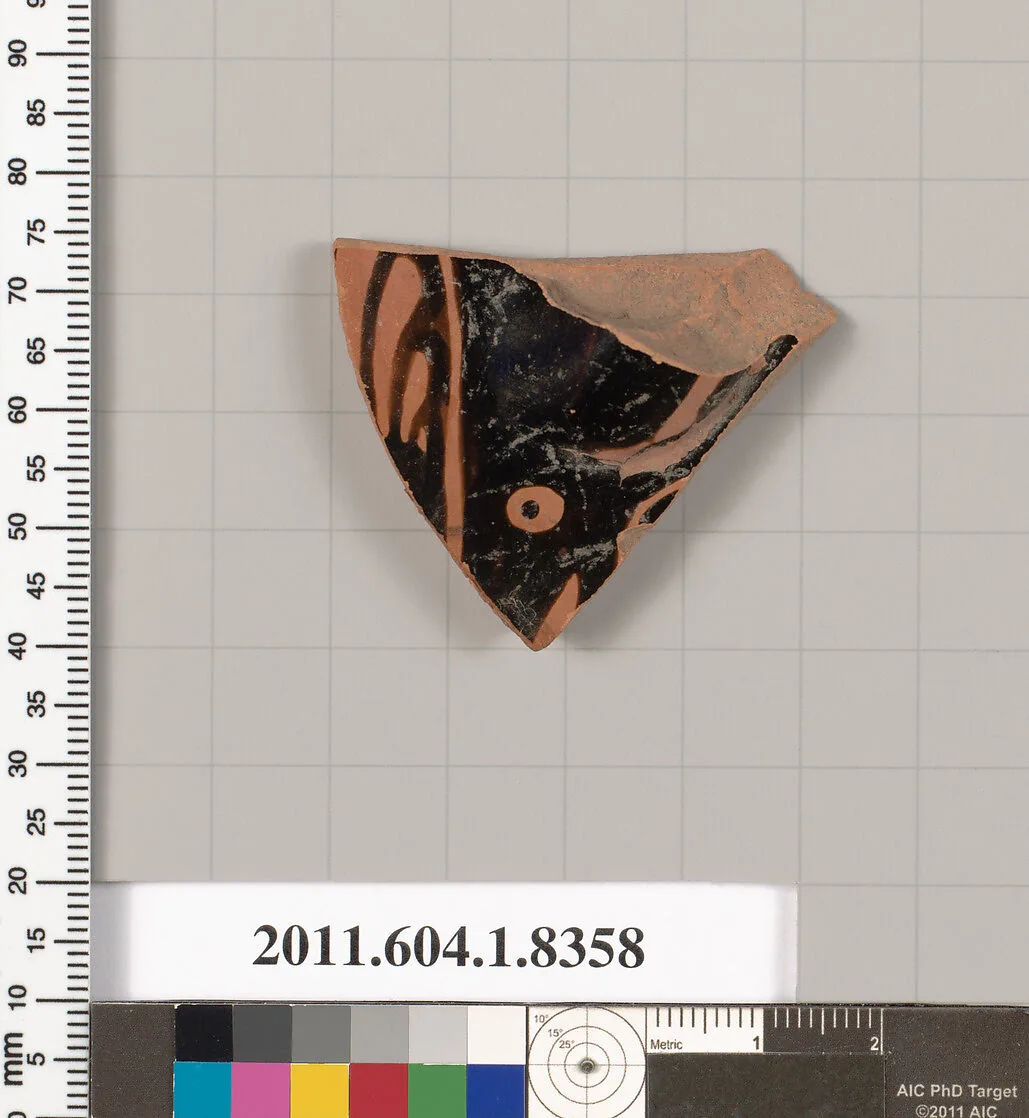 Terracotta fragment of a kylix (drinking cup) — Unknown