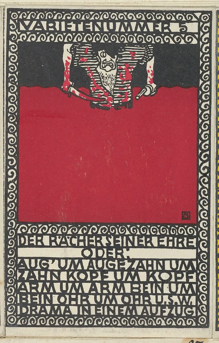 Variety Act 5: The Avenger of His Honor (Varietenummer 5: Der Rächer Seiner Ehre) — Moriz Jung|Wiener Werkstätte