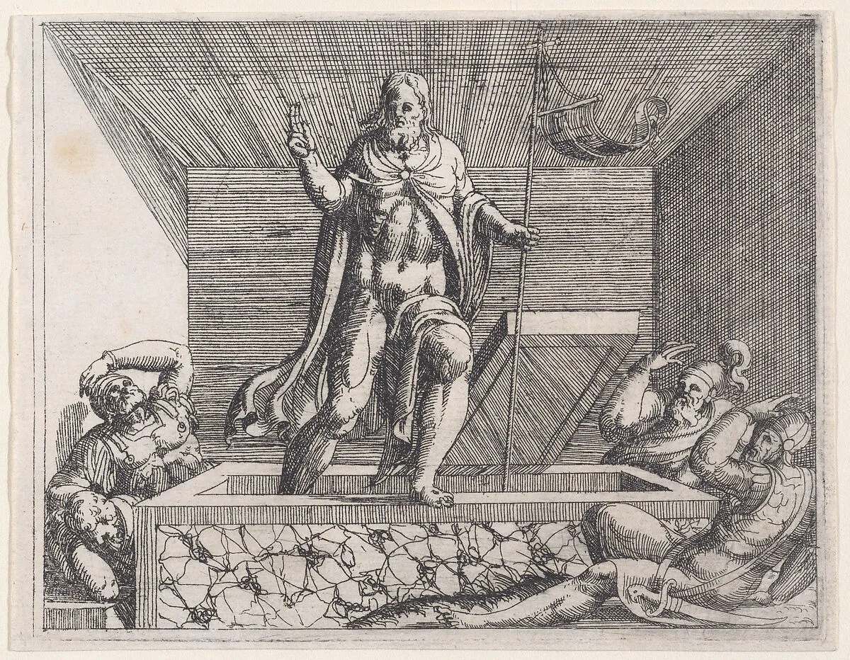 The Risen Christ, from Old and New Testaments — Augustin Hirschvogel