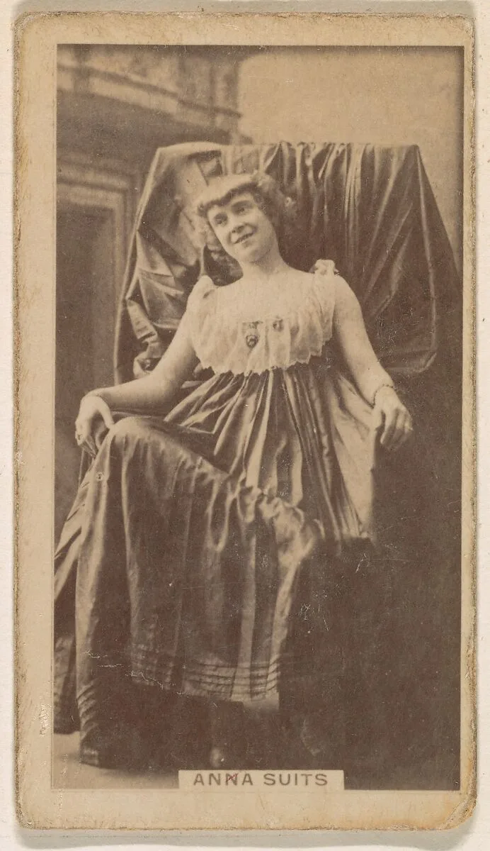 Anna Suits, from the Actresses series (N245) issued by Kinney Brothers to promote Sweet Caporal Cigarettes — Kinney Brothers Tobacco Company