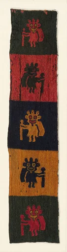 Border fragment, figures with staves