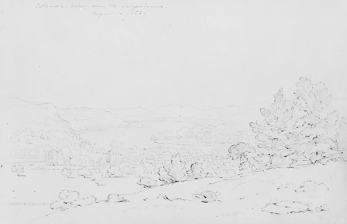 Cattawissa, Looking Down the Susquehanna — Thomas Addison Richards