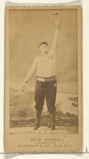 Lyons, 3rd Base, Philadelphia Athletics, from the Old Judge series (N172) for Old Judge Cigarettes