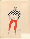 Drawing for a male theatrical costume for 'At Home Abroad' — Vincente Minnelli