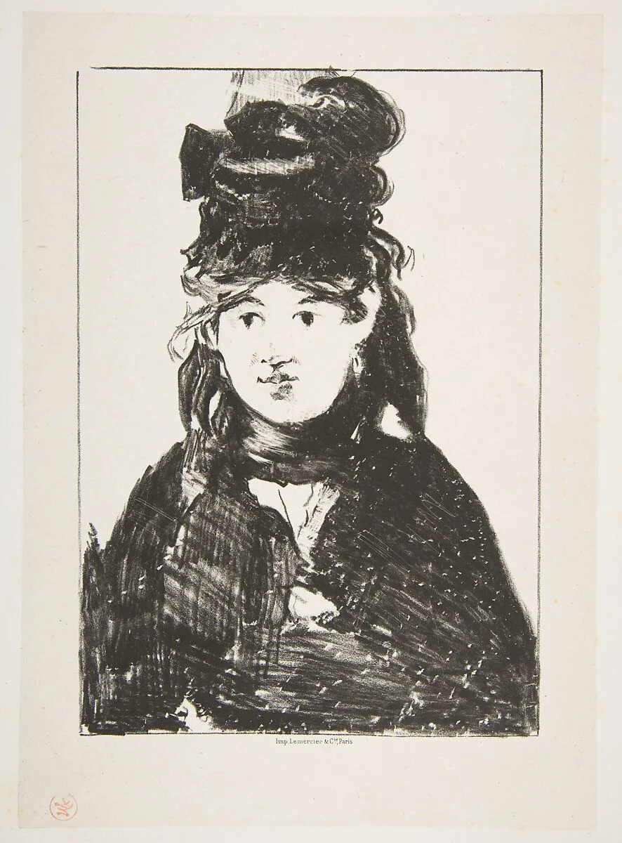 Berthe Morisot (in Black) — Edouard Manet|Berthe Morisot|Lemercier & Cie.|Lemercier & Cie.
