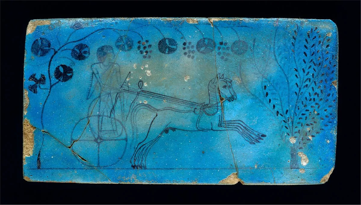 Tablet with Chariot Scene — Unknown