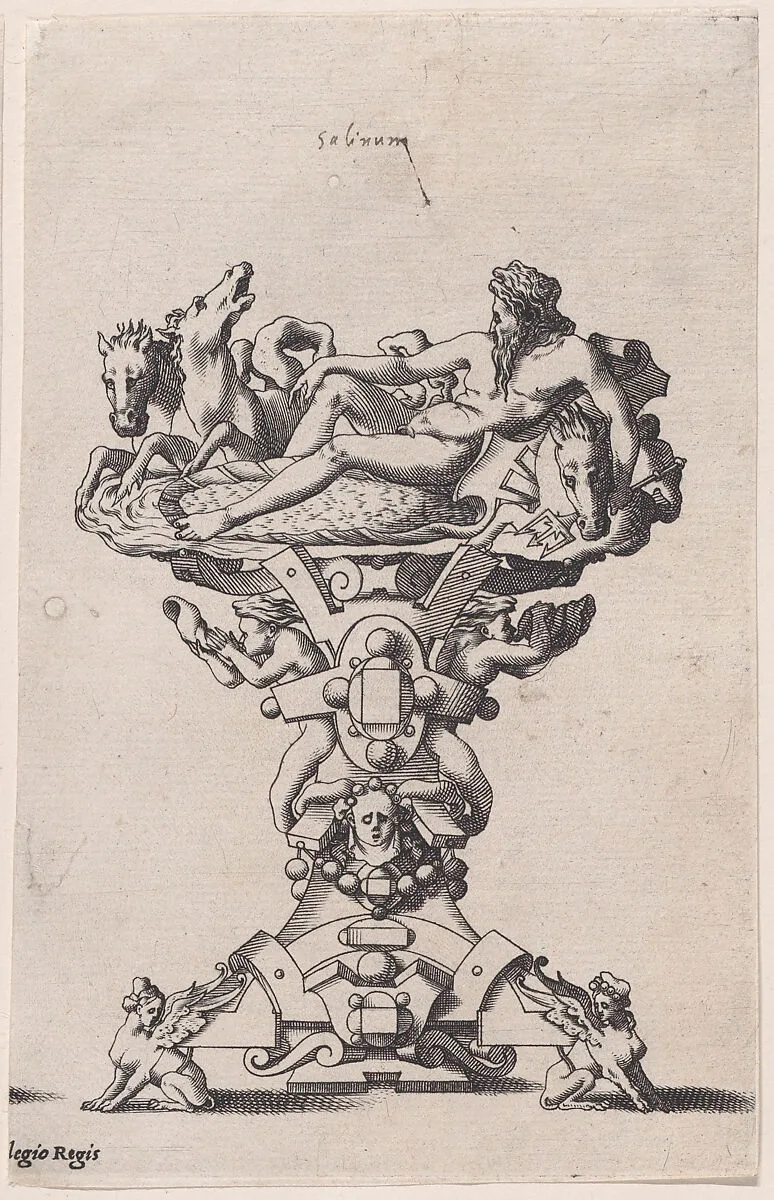Salt-cellar with Neptune — René Boyvin