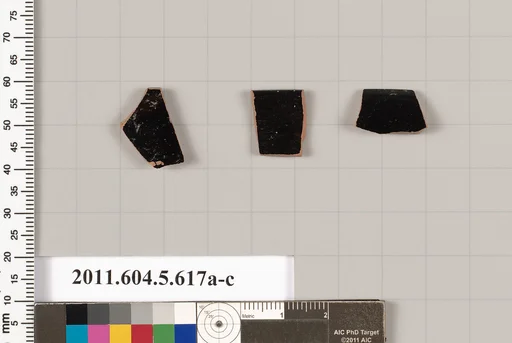 Terracotta rim fragments of kylikes (drinking cups)