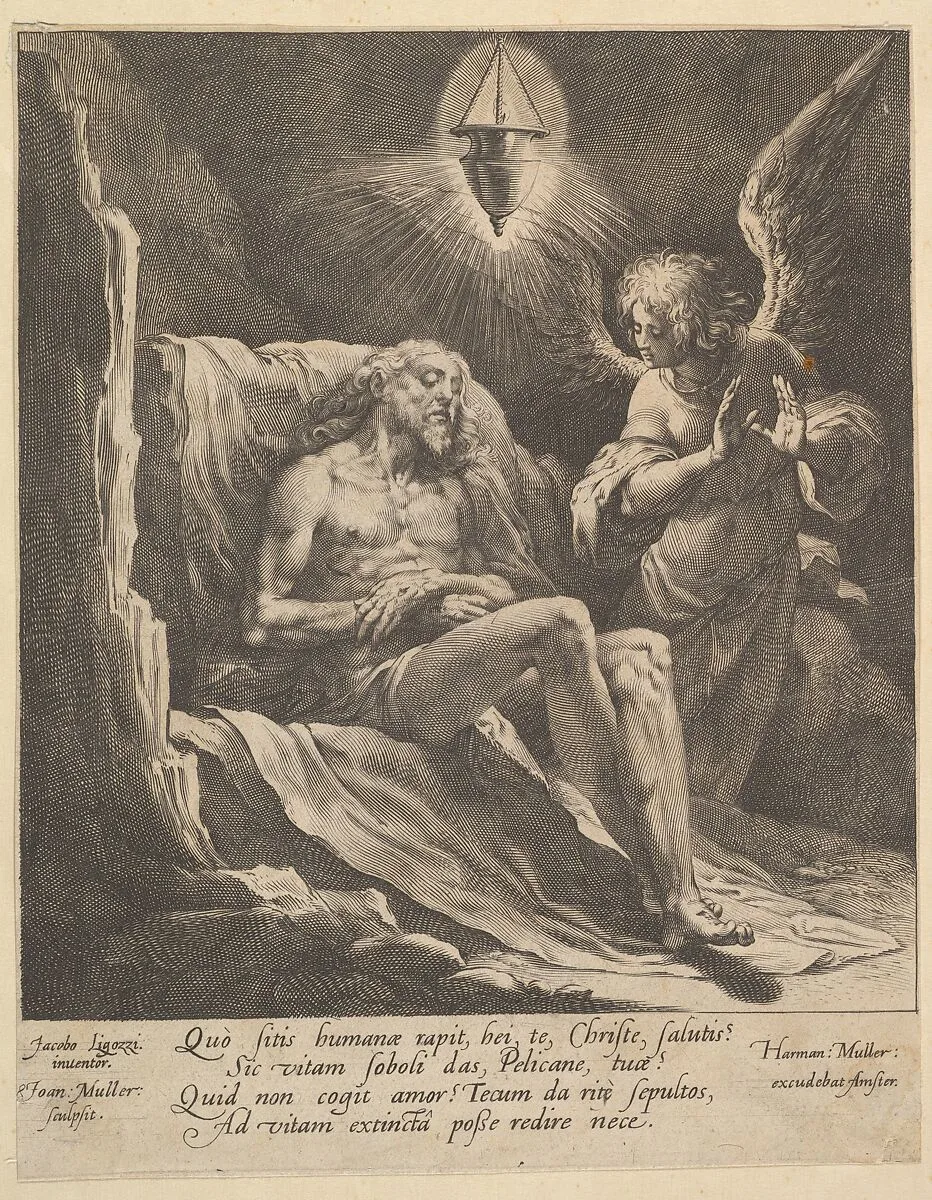 Dead Christ Lamented by an Angel — Jacopo Ligozzi|Jan Muller|Harmen Jansz. Muller