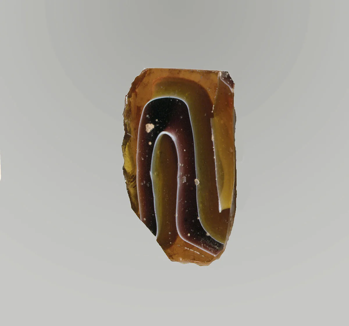 Glass mosaic inlay fragment — Unknown