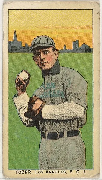 Tozer, Los Angeles, Pacific Coast League, from the "Obak Baseball Players" set (T212), issued by the American Tobacco Company to promote Obak Mouthpiece Cigarettes — American Tobacco Company