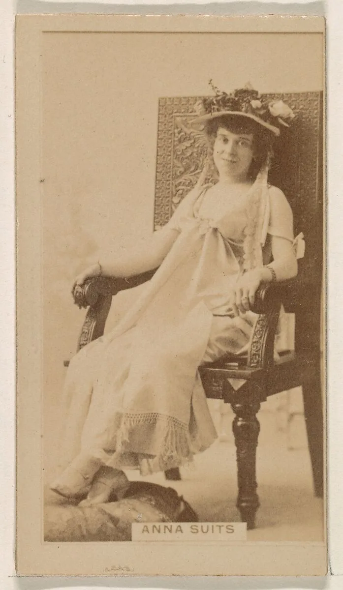 Anna Suits, from the Actresses series (N245) issued by Kinney Brothers to promote Sweet Caporal Cigarettes — Kinney Brothers Tobacco Company
