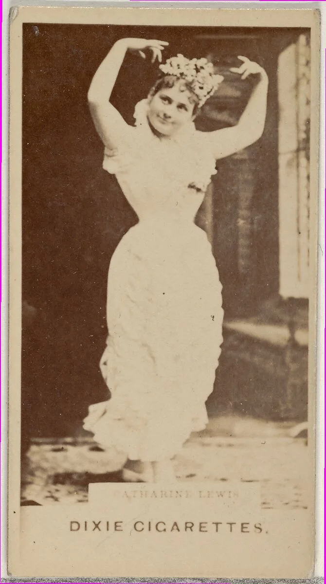 Catharine Lewis, from the Actors and Actresses series (N45, Type 7) for Dixie Cigarettes — Allen & Ginter
